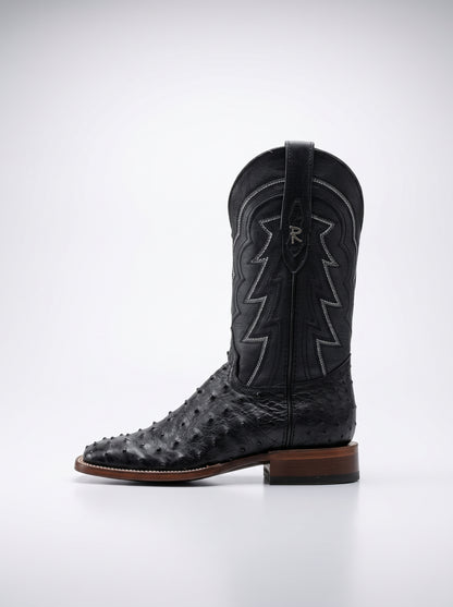 Ranchers Onyx Quill — Black Mid Square Toe