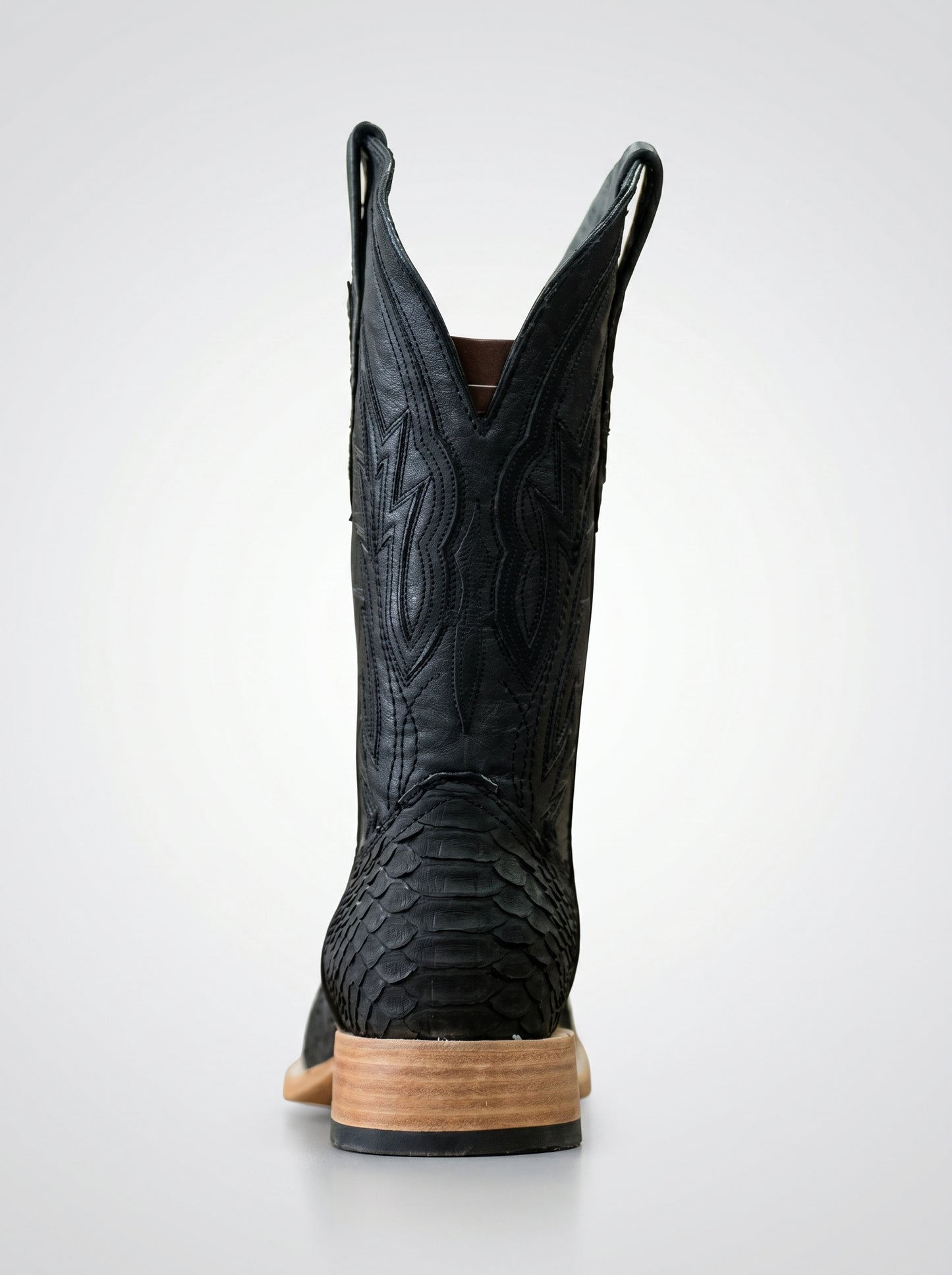 Ranchers Midnight Serpent — Black Matte Wide Square Toe