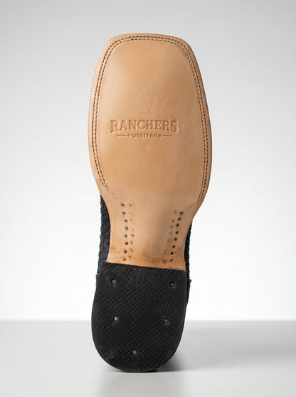 Ranchers Midnight Serpent — Black Matte Wide Square Toe