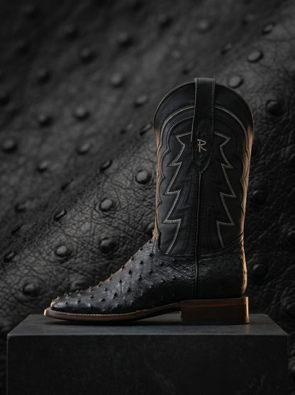 Ranchers Onyx Quill — Black Mid Square Toe