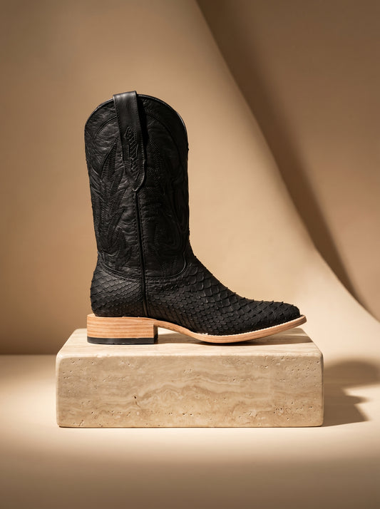Ranchers Midnight Serpent — Black Matte Wide Square Toe